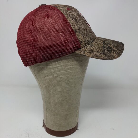 Indiana University IU Hoosiers Snapback Mesh Back Hat Camo Red OSFA Embroidered - Picture 6 of 12
